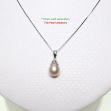 Load image into Gallery viewer, Pink Pearl Pendant – 14k White Gold Claw Bail
