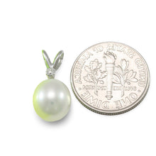 Load image into Gallery viewer, White Pearl Diamond Pendant – 14k White Gold