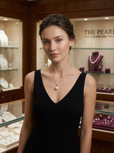 Load image into Gallery viewer, White Pearl Diamond Pendant – 14k White Gold