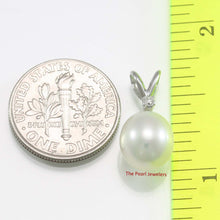 Load image into Gallery viewer, White Pearl Diamond Pendant – 14k White Gold