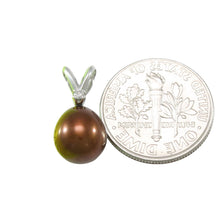 Load image into Gallery viewer, Chocolate Pearl Pendant – 14k White Gold + Diamond + Chain Options