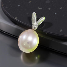 Load image into Gallery viewer, Lavender Pink Pearl Pendant – 14k White Gold + Diamond + Chain Options