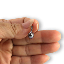 Load image into Gallery viewer, Black Pearl Pendant – 14k Yellow Gold + Diamond