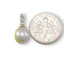 Load image into Gallery viewer, Lavender Pearl Pendant – 14k Yellow Gold + Diamond Trio