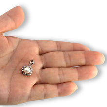 Load image into Gallery viewer, White Pearl Wave Square Pendant – 14k White Gold