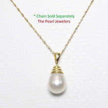 Load image into Gallery viewer, Raindrop Pearl Bell Pendant – 14k Yellow Gold