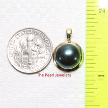 Load image into Gallery viewer, Black Pearl Pendant – 14k Yellow Gold Encircles Design