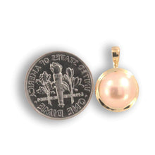 Load image into Gallery viewer, Pink Pearl Pendant – 14k Yellow Gold Encircles Design