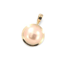 Load image into Gallery viewer, Pink Pearl Pendant – 14k Yellow Gold Encircles Design