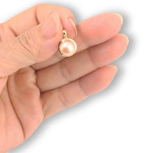 Load image into Gallery viewer, Pink Pearl Pendant – 14k Yellow Gold Encircles Design