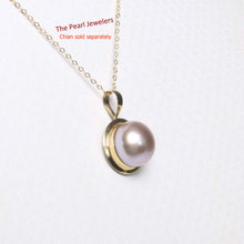 Load image into Gallery viewer, Lavender Pearl Pendant – 14k Yellow Gold Encircles Design