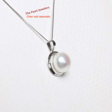 Load image into Gallery viewer, White Pearl Pendant – 14k White Gold Encircles Design