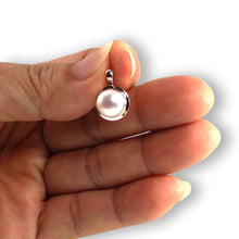 Load image into Gallery viewer, White Pearl Pendant – 14k White Gold Encircles Design