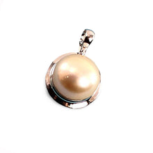 Load image into Gallery viewer, Pink Pearl Pendant – 14k White Gold Encircles Design