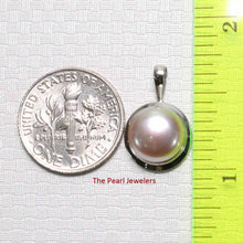 Load image into Gallery viewer, Lavender Pearl Pendant – 14k White Gold Encircles Design
