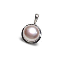 Load image into Gallery viewer, Lavender Pearl Pendant – 14k White Gold Encircles Design