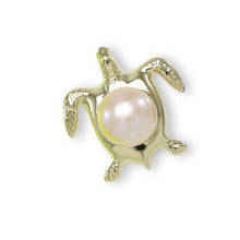 Load image into Gallery viewer, Pink Pearl Turtle Pendant – 14k Yellow Gold (Hawaiian Honu)