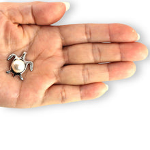 Load image into Gallery viewer, White Pearl Turtle Pendant – 14k White Gold (Hawaiian Honu)