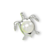 Load image into Gallery viewer, White Pearl Turtle Pendant – 14k White Gold (Hawaiian Honu)