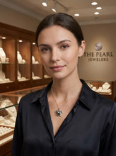 Load image into Gallery viewer, Black Pearl Turtle Pendant – 14k White Gold (Hawaiian Honu)