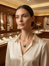 Load image into Gallery viewer, Black Pearl Pendant – 14k Yellow Gold + Diamonds