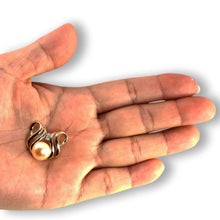 Load image into Gallery viewer, Pink Pearl Pendant – 14k Yellow Gold + Diamonds
