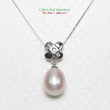 Load image into Gallery viewer, Lavender Pearl Pendant – 14k White Gold X Bail + Diamonds