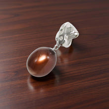 Load image into Gallery viewer, Chocolate Pearl Pendant – 14k White Gold X Bail + Diamonds