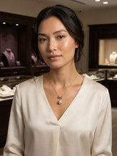Load image into Gallery viewer, Pink Pearl Pendant – 14k Yellow Gold Tunnel Bail + Diamonds