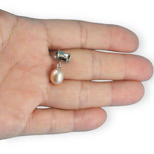 Load image into Gallery viewer, Pink Pearl Pendant – 14k Yellow Gold Tunnel Bail + Diamonds