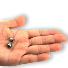 Load image into Gallery viewer, Blue Pearl Pendant – 14k White Gold Tunnel Bail + Diamonds