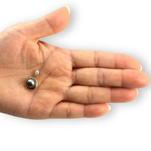 Load image into Gallery viewer, Black Pearl Enhancer – 14k Yellow Gold + Diamonds
