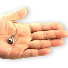 Load image into Gallery viewer, Black Peacock Pearl Enhancer – 14k White Gold + Diamonds