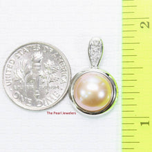 Load image into Gallery viewer, Lavender Pearl Enhancer – 14k White Gold + Diamonds