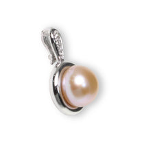 Load image into Gallery viewer, Lavender Pearl Enhancer – 14k White Gold + Diamonds