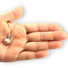 Load image into Gallery viewer, Lavender Pearl Enhancer – 14k White Gold + Diamonds