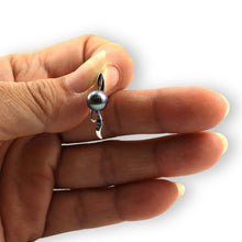 Load image into Gallery viewer, Peacock Pearl Pendant with Diamond – 14k White Gold Flowing Bail