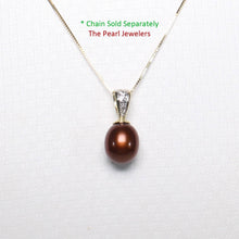 Load image into Gallery viewer, Chocolate Pearl Pendant with Diamonds – 14k Yellow Gold