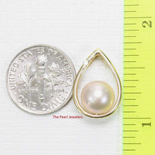 Load image into Gallery viewer, Lavender Pearl Raindrop Pendant with Diamond – 14k Yellow Gold