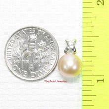 Load image into Gallery viewer, Lavender Pearl Pendant – 14k White Gold with Diamond Bail