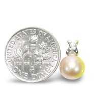 Load image into Gallery viewer, Lavender Pearl Pendant – 14k White Gold with Diamond Bail