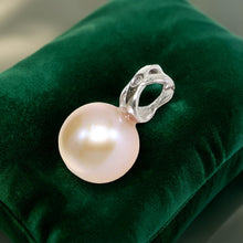Load image into Gallery viewer, Lavender Pearl Pendant – 14k White Gold with Diamond Bail