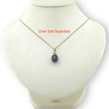 Load image into Gallery viewer, Black Pearl Pendant – 14k Yellow Gold with Claw Setting