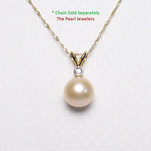 Load image into Gallery viewer, Pink Pearl Pendant – 14k Yellow Gold with Diamond Bail