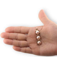 Load image into Gallery viewer, Pink Pearl Pendant – 14k Yellow Gold Triple Drop