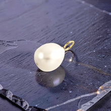 Load image into Gallery viewer, 9.5-10mm White Pearl; 14K Yellow Gold 5mm Eye Pin