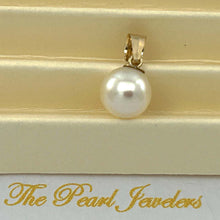 Load image into Gallery viewer, White Pearl Mini Pendant – 14k Yellow Gold