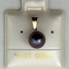 Load image into Gallery viewer, 2010011-14k-Yellow-Gold-Bale-AAA-Black-Cultured-Pearl-Mini-Pendant