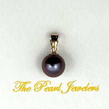 Load image into Gallery viewer, 2010011-14k-Yellow-Gold-Bale-AAA-Black-Cultured-Pearl-Mini-Pendant