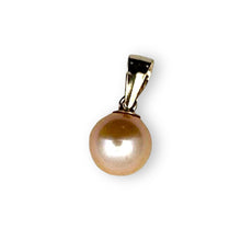 Load image into Gallery viewer, Pink Pearl Pendant – 14k Yellow Gold Mini Drop